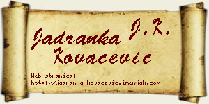 Jadranka Kovačević vizit kartica